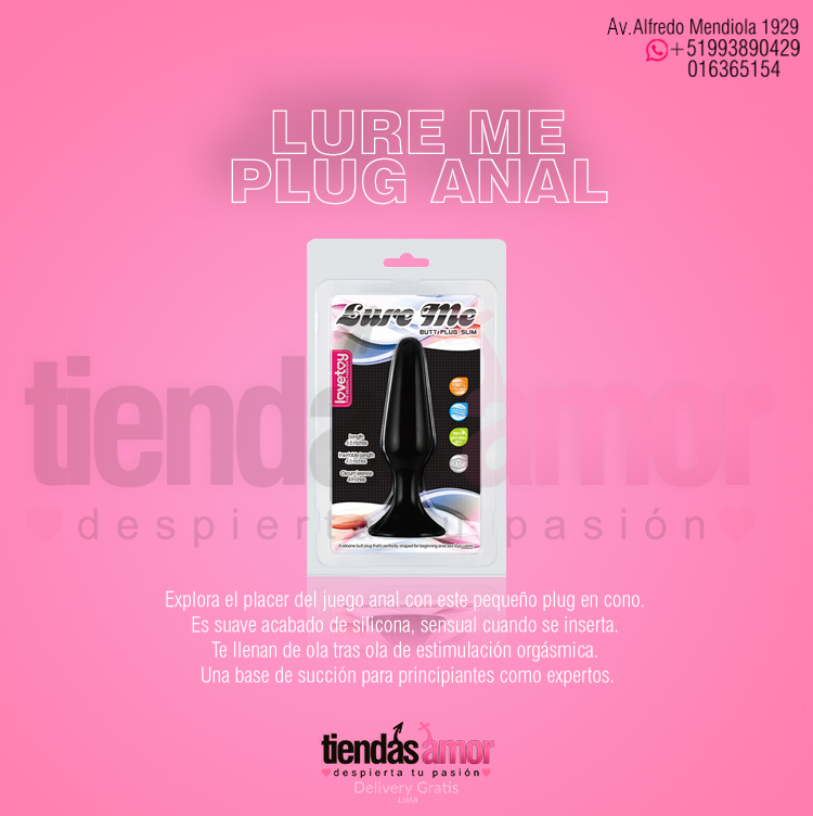 PLUG ANAL SILICONA LURE ME LOVETOY